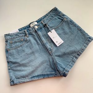 Forever 21 Light Denim Mom Shorts